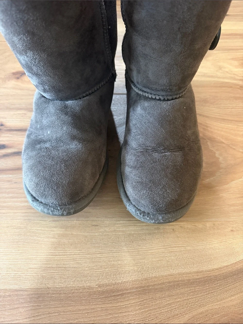 UGG Women's Tall Button Shearling Boots - Gray Brown